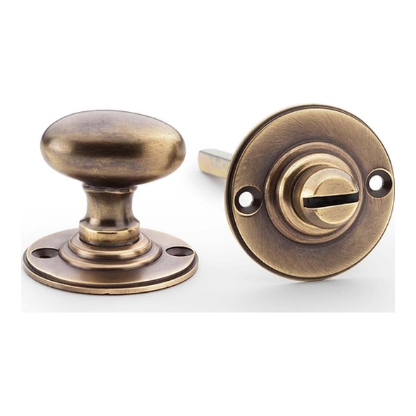 AW386-AB • Antique Brass • Alexander & Wilks Thumbturn & Release